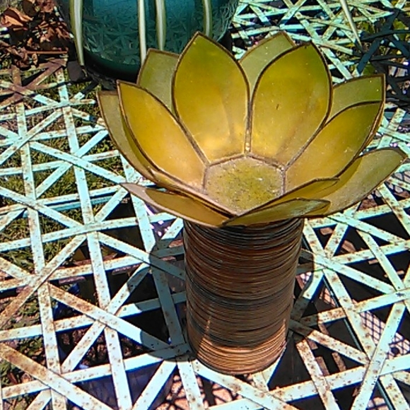 Accents Capiz Shell Flower Petals Candle Holder Poshmark